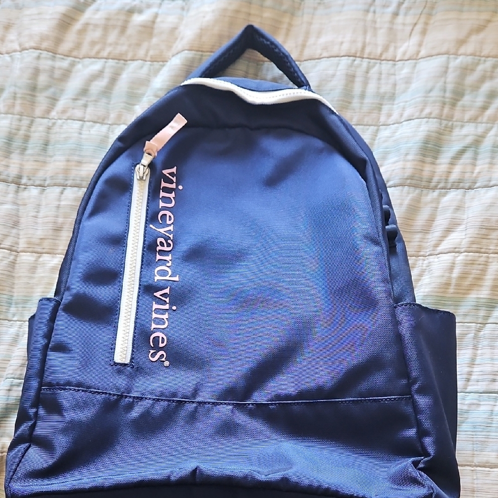 Vineyard Vines Blue and Pink X Target Backpack